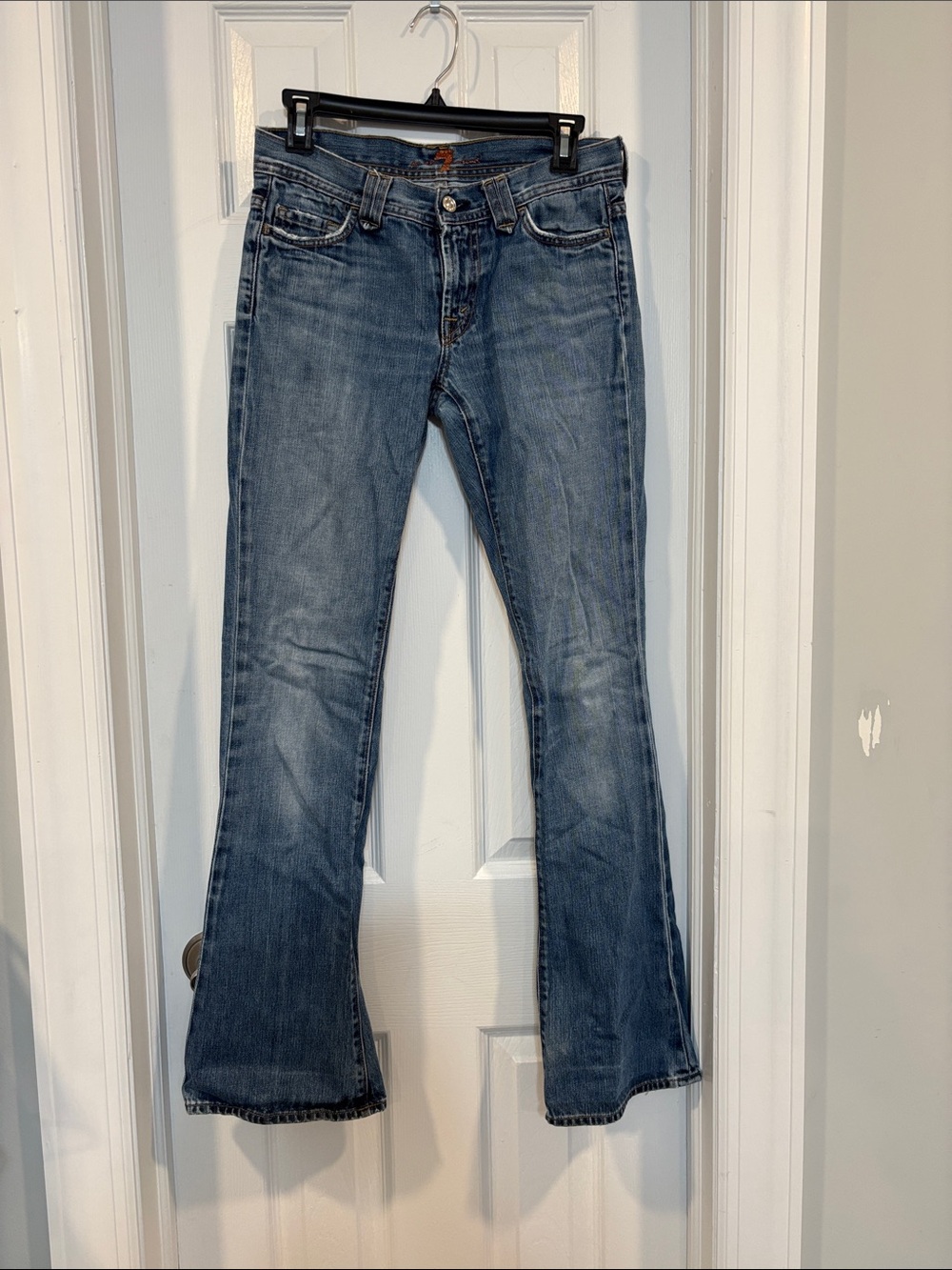 7 For All Mankind Medium Blue Flare Jeans